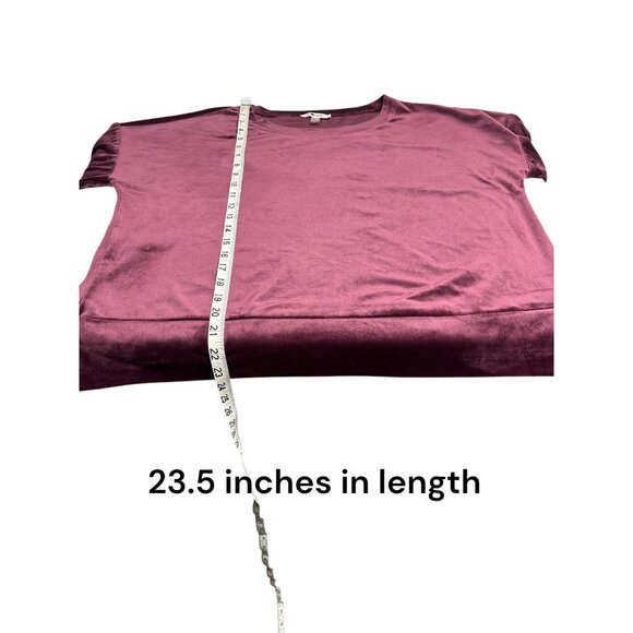 Cable & Gauge Sport Womens Long Sleeve Burgundy Velvet Sweater L/G 94% Polyester - Picture 9 of 9